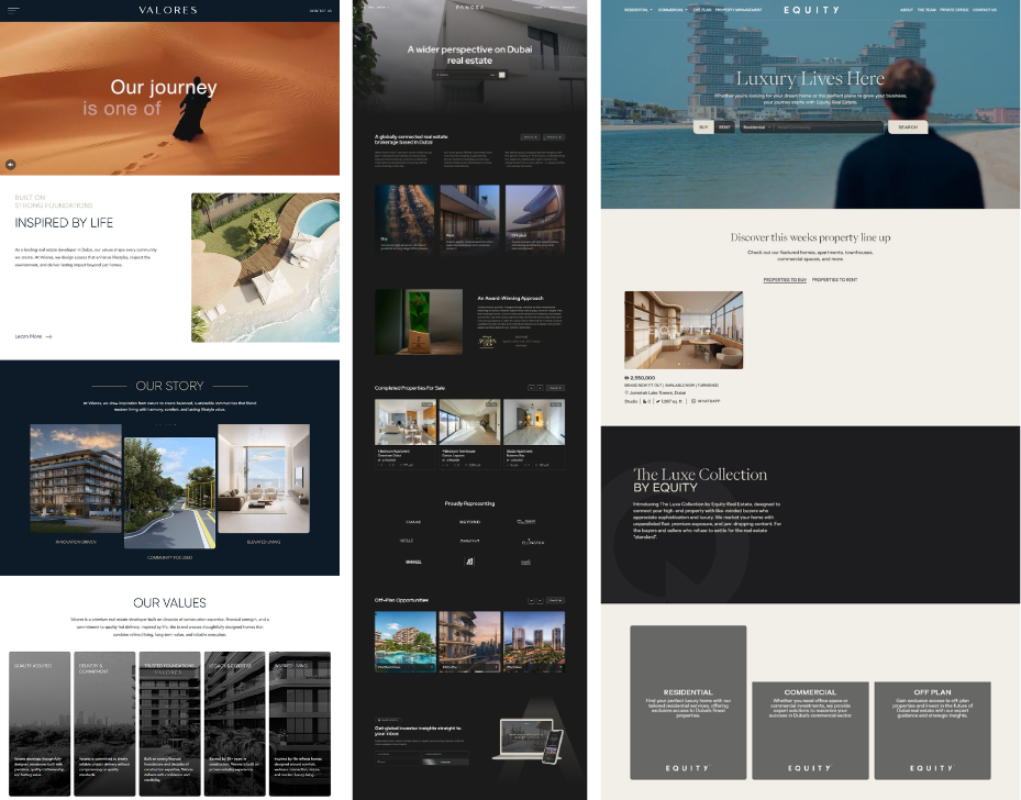 Real Estate Websites portfolio